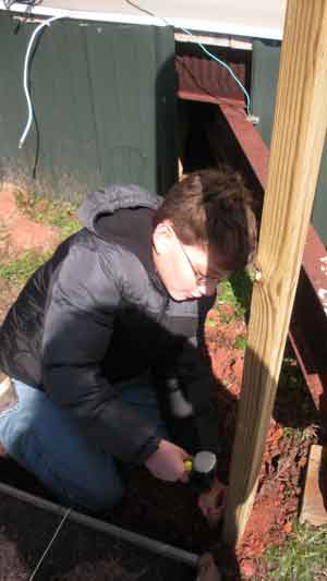 Putting in the Garden Post