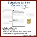 Ephesians 6:14-16 Copywork - kjv