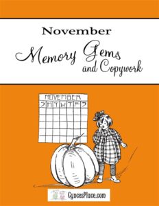 November Memory Gems & Copywork