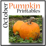 October Pumpkin Printables