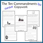 Ten Commandments Copywork